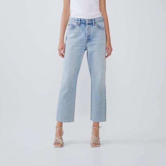 Zara Denim - Zara High Rise Straight Leg Jean